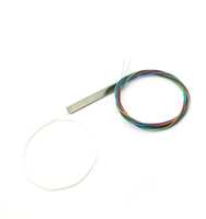 Divisor PLC de Tubo de Acero Tipo Mini G657A 1x8, Conectores SC FC LC ST, Longitud de Onda 1260-1650nm, 1M/2M/3M para Redes de Telecomunicaciones