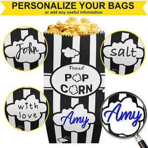 Pacchetto personalizzato all'ingrosso di colore popcorn favore <span class=keywords><strong>dolci</strong></span> pasticceria striscia di caramelle piccolo cibo regalo sacchetti di carta Kraft con il proprio Logo - Product Image 4