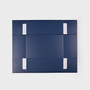 Tùy Chỉnh <span class=keywords><strong>A3</strong></span> Nông Màu Xanh Hải Quân Có Thể Gập Lại Quà Tặng Từ Hộp Giấy Bao Bì Với Ribbon - Product Image 4