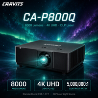 Projecteur 3D CAAVITS 8000 lumens ANSI, OEM 4K DLP laser, installation pour parcs à thème, projecteurs d'exposition, Proyector