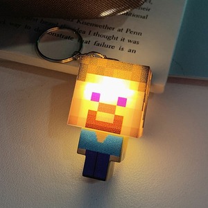Portachiavi Leggero 3D in Acrilico con Personaggi Anime Cartoon, Colore Personalizzabile, <span class=keywords><strong>Ciondolo</strong></span> Luminoso del Gioco Mine World - Product Image 5
