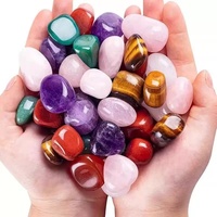 100g de pierres de guérison en cristal de chakra, gemmes mélangées polies, améthyste, quartz rose, pour la décoration