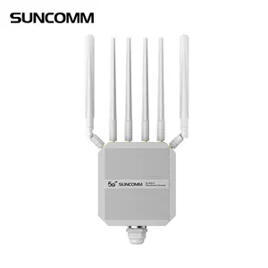 Roteador externo Suncomm CP520 Pro 4G/5G CPE Dual SIM X65 WiFi6 SA NSA POE de 2.5Gbps para uso externo