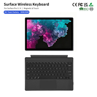 Clavier Microsoft Surface Pro avec pavé tactile, clavier sans fil rechargeable pour Surface Pro 3 4 5 6 7 9 11 tablette Windows