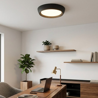Plafonnier LED extérieur moderne IP65 à montage en saillie, à intensité variable, panneau plat éclairé par le bord, construction en aluminium, couleur réglable