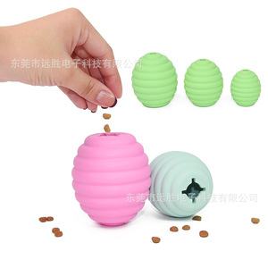 Jouet à mâcher pour animaux de compagnie, distributeur de friandises en caoutchouc en forme de baril, durable pour chiens, qualité alimentaire, grande taille - Product Image 2