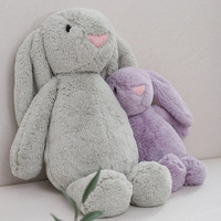 Peluche Lapin à Longues Oreilles Super Douce, Lapin aux Oreilles Tombantes Couleur Macaron, Jouet Lapin Style Guérison, Animal en Peluche Lapin aux Longues Oreilles