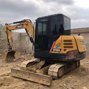รถขุด SANY SY55U น้ำหนัก 5.5 ตัน สภาพ 95% ใหม่ ของแท้ พร้อมใบรับรอง EPA CE รถขุดขนาดเล็กสำหรับฟาร์มและครัวเรือน รถขุดขนาดเล็ก SANY 55 - Product Image 1
