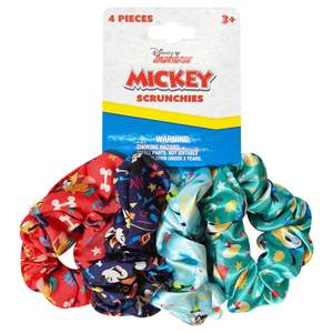 Disney Mickey Scrunchies Girls 4 Scrunchies grandes estampados con tus personajes favoritos, originales con licencia H.E.R. Accesorios - Product Image 2