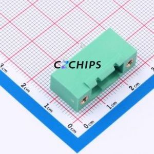 MX2EDGVM-7.62-02P-GN01-Cu-A Plug-in Terminal Block Through hole,P=7.62mm Board-to-Board / Socket Closed Screw Fixing 1x2P 7.62mm - Product Image 1