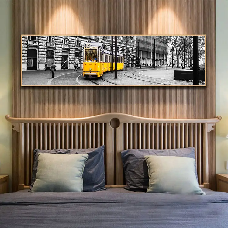 Posters 1 Pieces New York City Nightscape Pinturas de Construção Pictures Home Decor Quadro Sala de Arte Da Parede