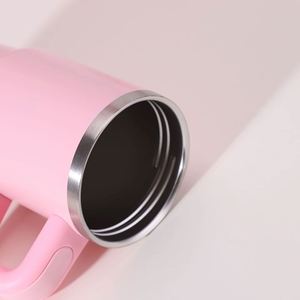 Vaso Térmico de Acero Inoxidable de 14 oz Personalizado al por Mayor, Taza Aislante para Bebidas Frías y Calientes, Portátil para Exteriores, Doble Compartimento para Bebidas, Taza para Auto con Asa - Product Image 5