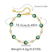 Bracelet en cuivre de conception d'oeil du diable en or véritable plaqué 18 carats à la mode accessoire d'affaires du Moyen-Orient affaires quotidiennes