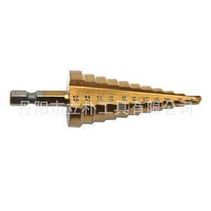 Foret étagé métrique 4-25 mm à queue hexagonale, à cannelures droites, plaqué titane, 11 étapes, de Danyang City TuoPu Tools - Product Image 4