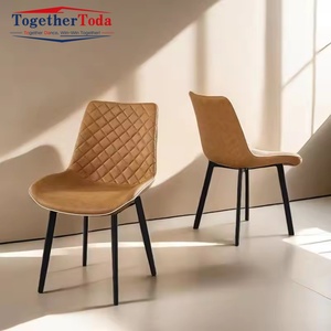 Sillas de Comedor de Cuero para Hotel, Familia o Parque, Diseño Moderno, Minimalista, Ecológico, Duradero, Económico y de Lujo, Cómodas y Suaves - Product Image 3