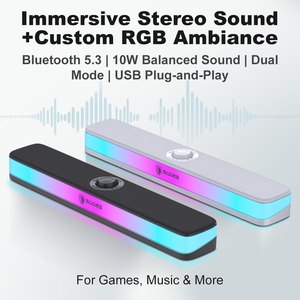 SADES Posevolt Soundbar per Gaming con Luci RGB, Design Portatile, Supporto Connessione Cablata e Aux - Product Image 6