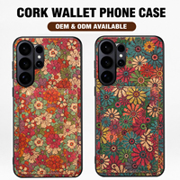 Étui de téléphone magnétique en liège style bohème Denior OEM/ODM, compatible avec les séries S26/S25/S24/S23/S22/A, personnalisation disponible