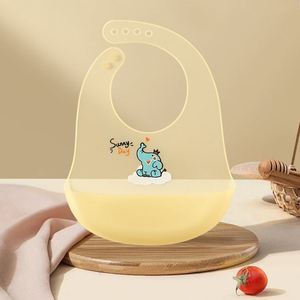 BPA Free Soft Waterproof Adjustable Silicone Baby <b>Bib</b> for Kids <b>Feeding</b> <b>Bib</b> With Speckle - Product Image 3