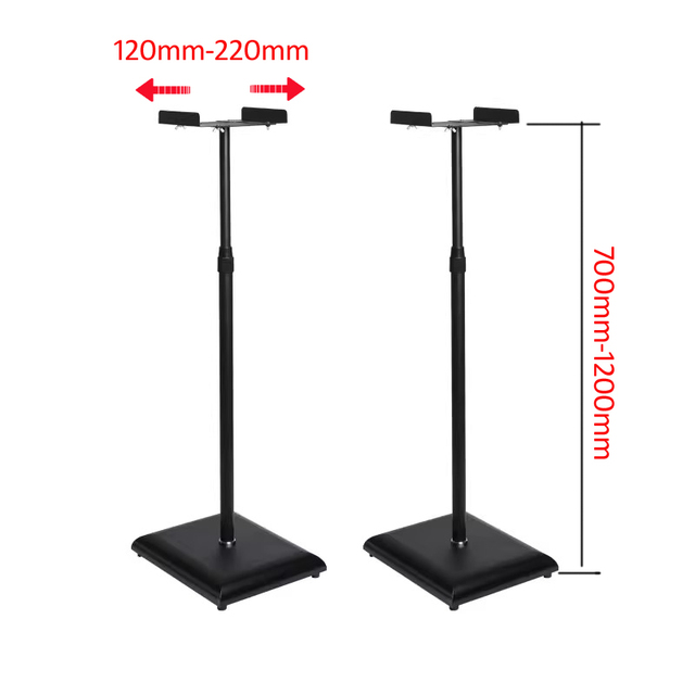 (1 Pair=2pcs) D-MOUNT SF18 700mm-1200mm Height Adjust Clamp Width 120-220mm Surround Sound Speaker Display Stand Floor 7kg