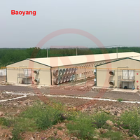 Bâtiment moderne en structure acier pour élevage de poulets avec surface galvanisée, poulailler en acier léger certifié ISO9001:2008 et CE