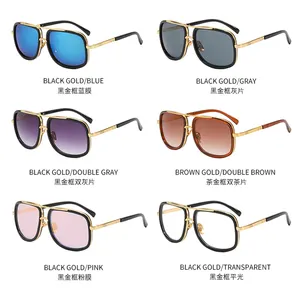 New Arrival Custom Logo Designer UV400 High Quality Metal Frame Trendy Men 2023 Glasses Sunglasses