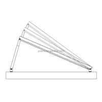 Sistem Panel Surya Atap Rumah Hunian Segitiga Datar Yuens Solar dengan Kit Tripod