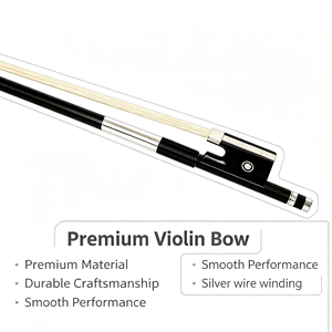 Arco 4/4 para Violín, Carbono, Agarre Cómodo, Piel de Oveja, Profesional, Nuez, Ébano, Ligero, Venta de Fábrica - Product Image 1