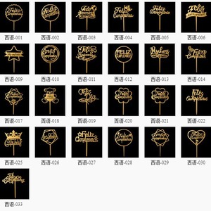 Iscrizione spagnola <span class=keywords><strong>buon</strong></span> <span class=keywords><strong>compleanno</strong></span> corona Topper oro acrilico moderno ecologico decorazioni per Dessert <span class=keywords><strong>compleanno</strong></span> Baby Shower - Product Image 4
