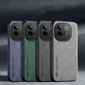 Étui en cuir PU magnétique mat pour vivo iQOO Z10 Turbo Pro / Pour vivo iQOO Z10 Turbo 5G Pare-chocs en TPU souple avec <span class=keywords><strong>plaque</strong></span> métallique - Product Image 1