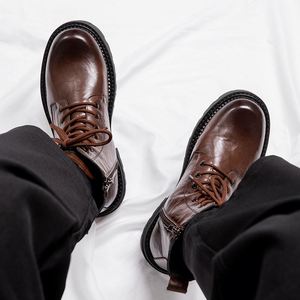 Men's Chelsea Boots Rubber Upper Waterproof Breathable Anti-Slip Fashion Trend Ankle & <b>Bootie</b> Work Boots - Product Image 3