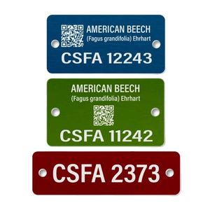 Papan Nama QR yang dicetak Sub-Surface aluminium anodisasi label pohon angka berurutan - Product Image 1