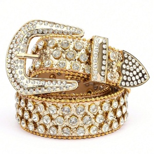 Nouvelle <span class=keywords><strong>ceinture</strong></span> en cuir de créateur <span class=keywords><strong>pour</strong></span> femmes, incrustée de cristaux de strass brillants, style punk hip-hop <span class=keywords><strong>pour</strong></span> robes et jeans de style western - Product Image 4