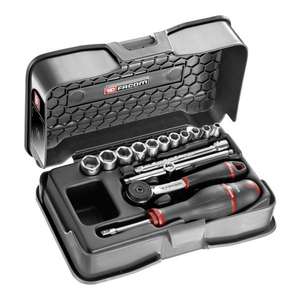 FACOM - R.161-2P6 Jeu de 15 douilles métriques 1/4 ''à 6 pans-EAN 3662424075469 RATCHET AND SOCKET SETS 1/4" - Product Image 1
