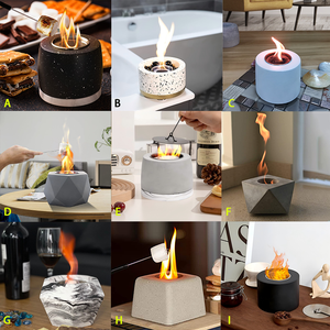 Brasero portable en ciment sans fumée pour table, foyer bioéthanol intérieur/extérieur, pour S'mores, cheminée bio, vente en gros personnalisée - Product Image 4