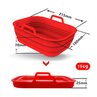 Revêtements de friteuse à air en silicone résistant à la chaleur casserole de four en silicone panier de friteuse à air réutilisable accessoires de pot de friteuse à air