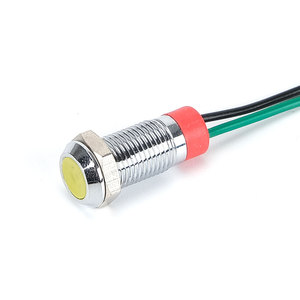 Vàng 8mm 24V LED chống cháy nổ kim loại cảnh báo Bảng chỉ số ánh sáng - Product Image 1