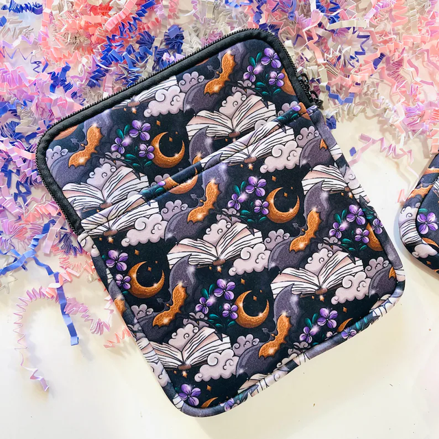 Factory Custom Neoprene Book Sleeve with Zipper 3 Sizes Cute Kindle Covers Sublimation Book Pouch Laptop Bags & Covers