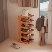 Étagères à chaussures en bois modernes personnalisées, étagère à chaussures en bois d'angle à plusieurs étages pour la maison, étagère à chaussures en bois