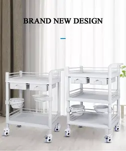 多機能トロリーカートABS医療緊急手術器具トロリー引き出し付き - Product Image 3