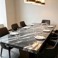 Dalles de marbre blanc argenté de qualité supérieure, personnalisables avec des carreaux en céramique, adaptées aux sols et cuisines intérieurs d'hôtels