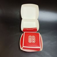 Boîte à emporter jetable en papier SP2889, emballage alimentaire personnalisé, boîtes pour ailes de poulet, boîtes à hamburgers, boîte à emporter pour la restauration rapide