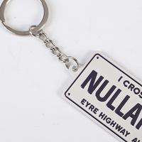 Porte-clés souvenir personnalisé avec logo, plaque d'immatriculation miniature en aluminium