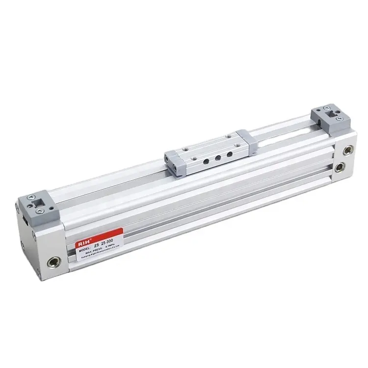Pneumatic Air Rodless Cylinder ZS25X300 Mechanically Jointed Aluminum New Product Piston Provided Standard 0.1--0.9 Mpa RIH