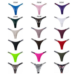 Sexy dames slipjes met lage taille, nieuwe kleuren, Love Secret Letter, glanzende diamantdraad, tanga, strassband, effen kleurtechniek - Product Image 3