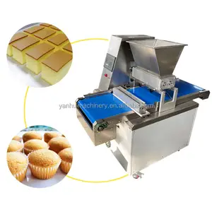 Garis pengisi kue otomatis kapasitas besar pembuatan kue mesin pembuat Cupcake diisi kuning telur