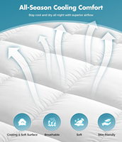Surmatelas en mousse à mémoire de forme déchiquetée ultra-douce 2000 g/m² avec coussin de protection extra doux et doublure alternative pour usage domestique