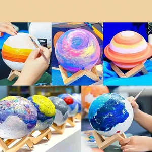霓虹u盘充电土星月亮灯彩色可调光月亮灯遥控发光二极管3D绘画星空月亮灯 - Product Image 4