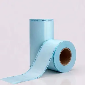 无菌高压釜塑料纸牙科一次性无菌卷轴，带品牌印刷
