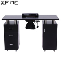 XFMC professionnel ongles Spa fournitures Nail Salon Table Art armoire de rangement rose ongles Table de bureau avec collecteur de poussière