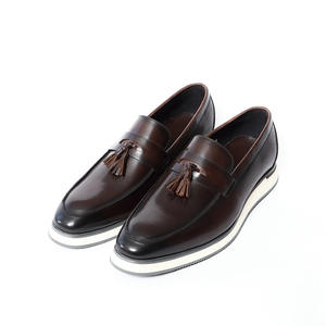 Zapatos Oxford de Cuero Genuino para Hombre, de Alta Calidad, Personalizados, con Punta Cuadrada, Casuales, Suaves y Cómodos, Elegantes para Caminar al Aire Libre - Product Image 1